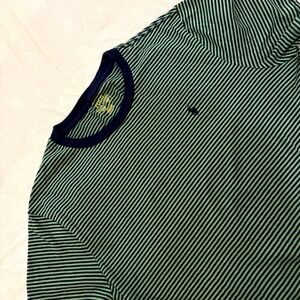 Polo Ralph Lauren Striped T-Shirt Green Navy Blue Cotton XL 18-20 Pony Logo